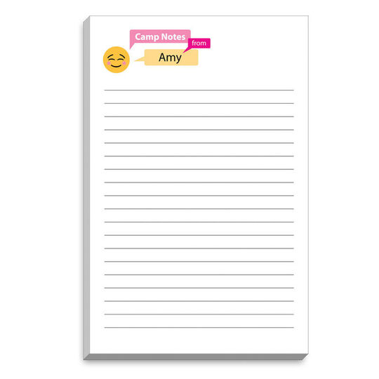 Emoji Blushing Speech Bubble Camp Notepads